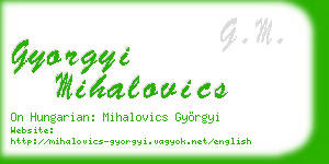 gyorgyi mihalovics business card