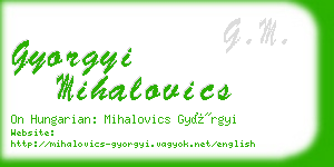 gyorgyi mihalovics business card